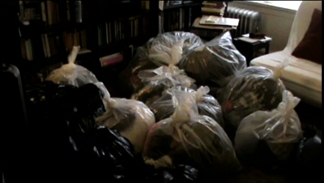Figure 1. Preparing our apartment for the first treatment – all of our belongings had to be placed in plastic bags until they could be treated with heat or discarded. © Jamie Berthe (2010)