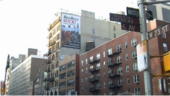 Figure 6. The threat of a bed bug infestation (literally) hangs over Manhattan. © Jamie Berthe (2010)