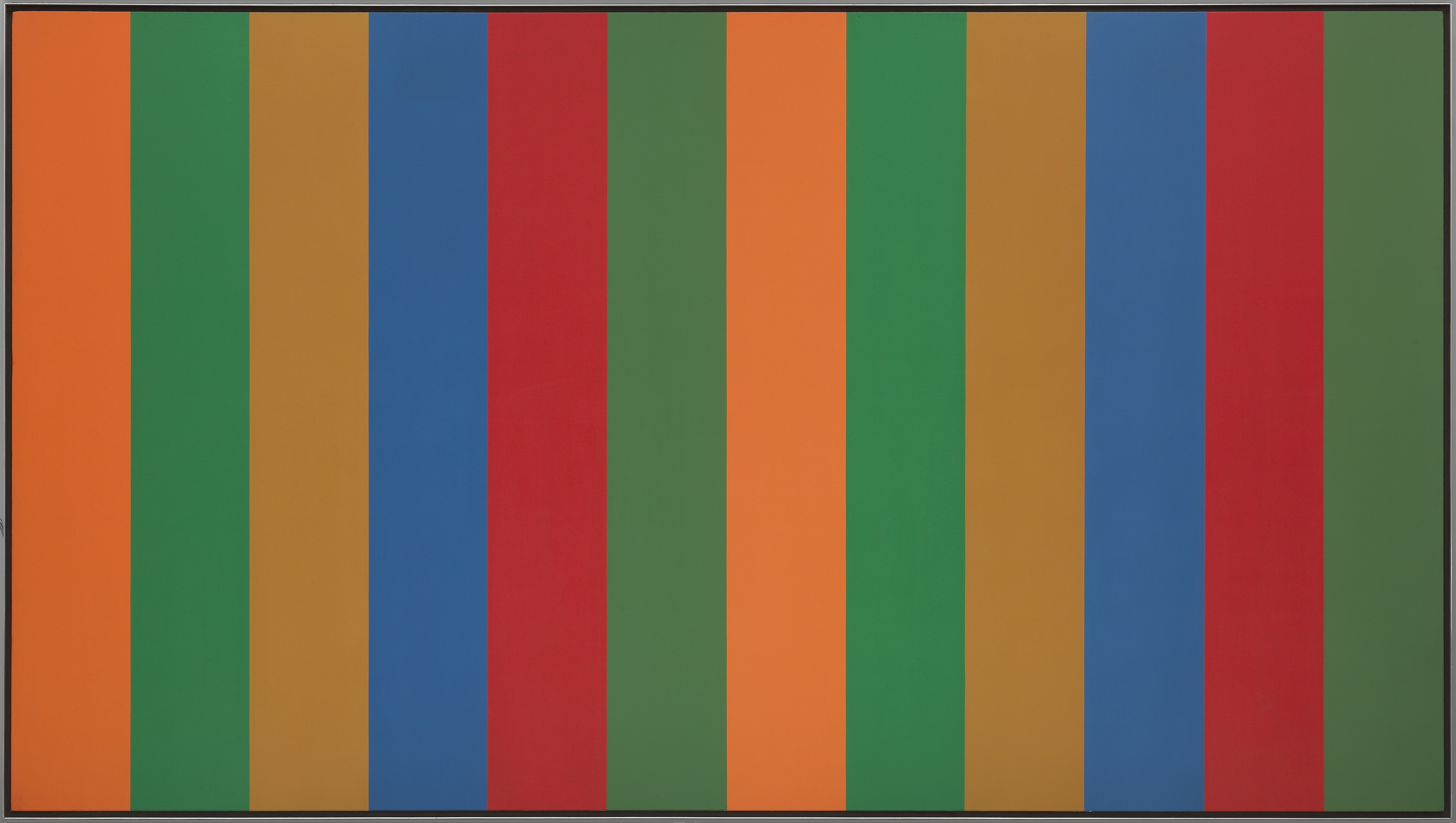 Figure 5. Guido Molinari. Bi-sériel orange et vert. Acrylic on canvas, 203 x 363 cm (1967) Purchased 1968 National Gallery of Canada, Ottawa Photo: NGC