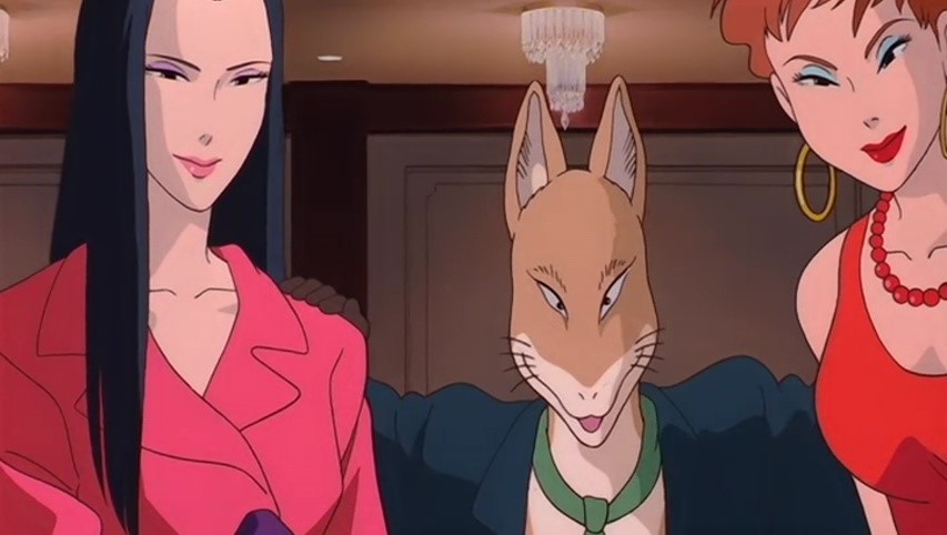 Figure 16. The clever Kitsune in human and animal form in Pom Poko.