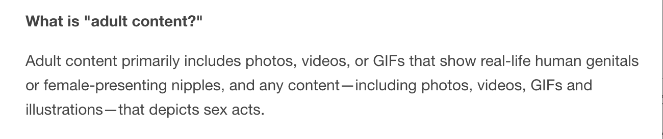 Figure 2. Virtual community standards: Tumblr’s updated Terms of Service Guidelines