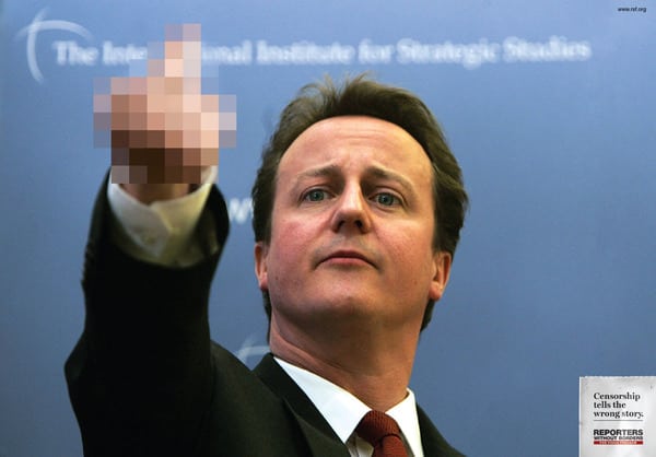 Figure 4. Avoidance registers in image presentation on Tumblr (4a) and other digital media (4b; from Reporters without Borders, “Censorship Tells the Wrong Story” campaign, 2011)