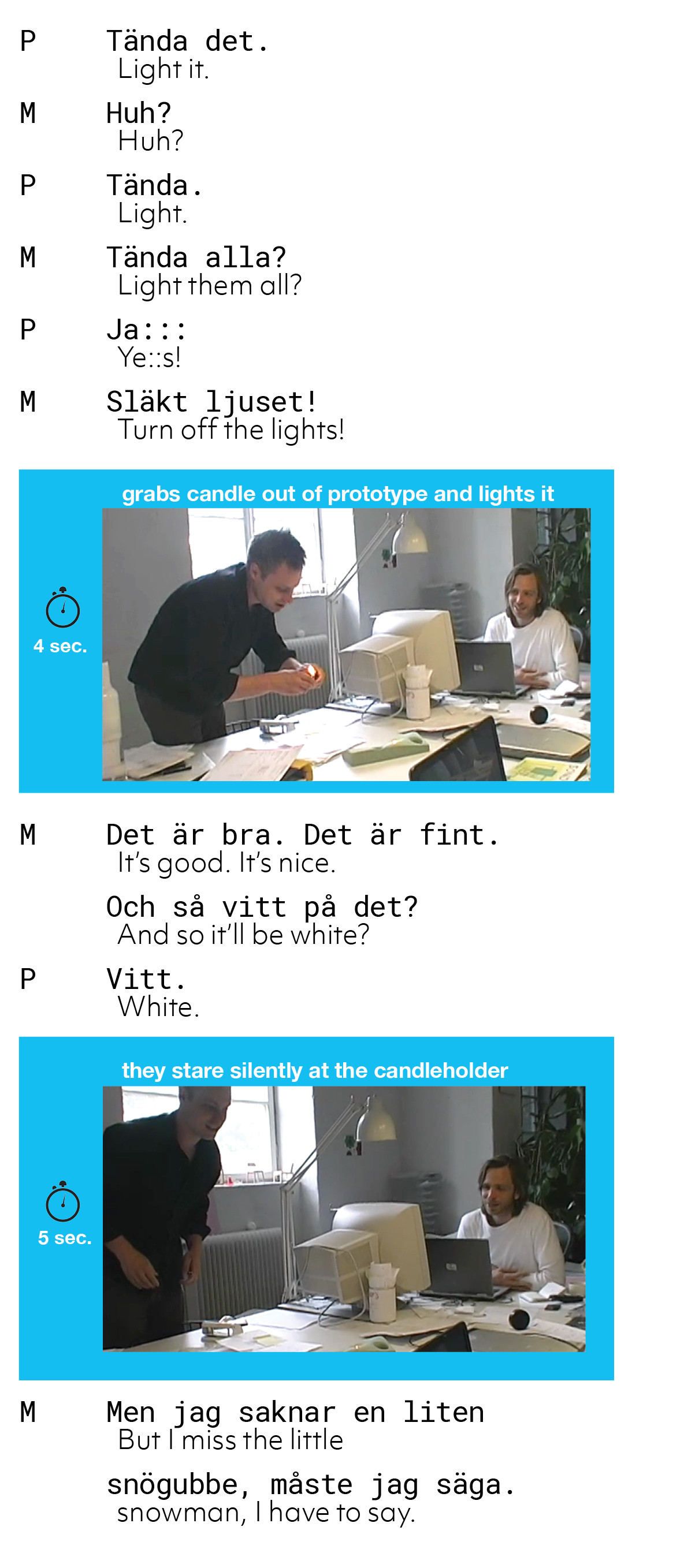 Example 24. Using graphics and layout to highlight features of interaction