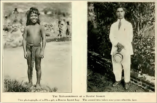 Figure 5. The Metamorphosis of a Bontoc Igorot; from Worcester 1914:frontispiece.